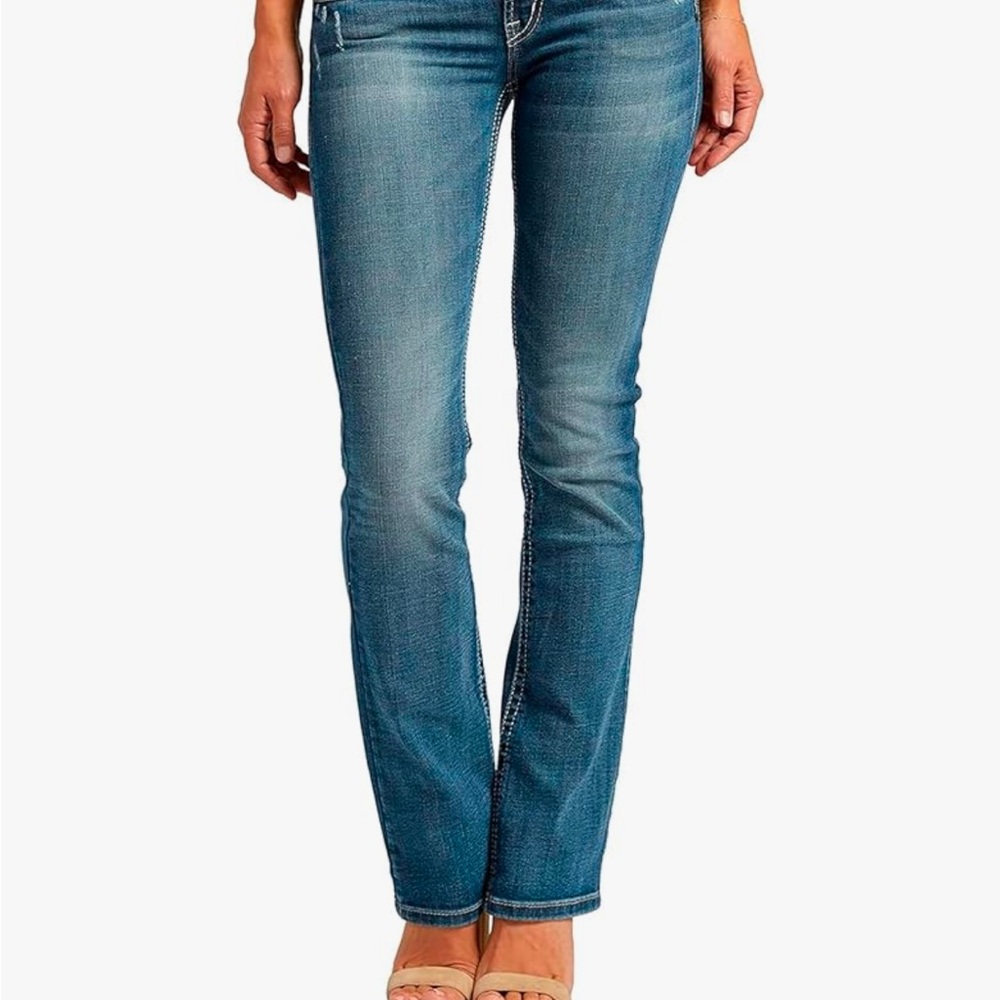 Silver Jeans Co. Women's Tuesday Low Rise Slim Bootcut Jeans - Picture 3 of 7